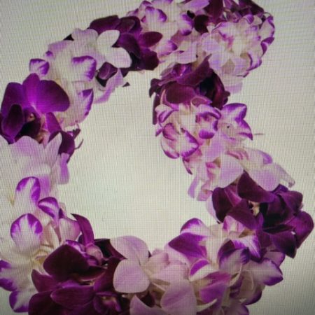 Lilac Double Strung Orchid Lei