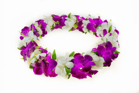 Orchid Lei with foliage