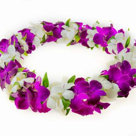 Orchid Lei with foliage