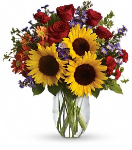 Sunflowers and Roses Fall mix